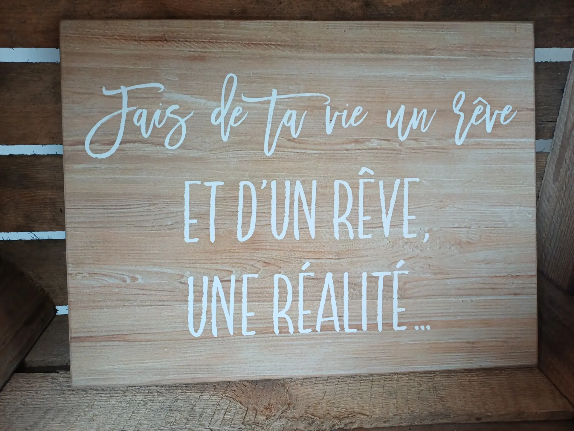 Pancarte Horizontale Bois Naturel
