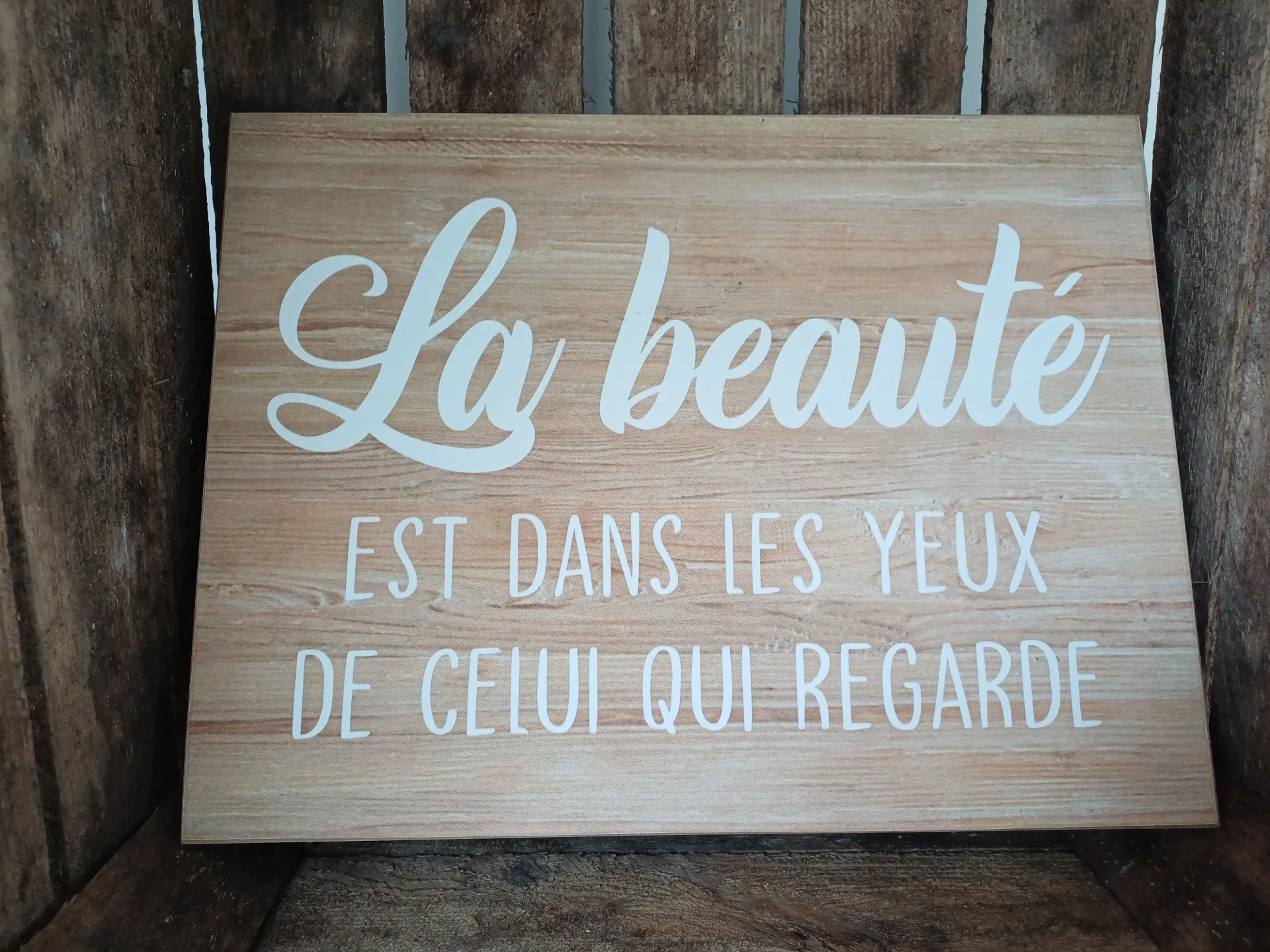 Pancarte Horizontale  Bois Naturel