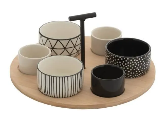 Service A Tapas 6 Sets+Plateau Bambou