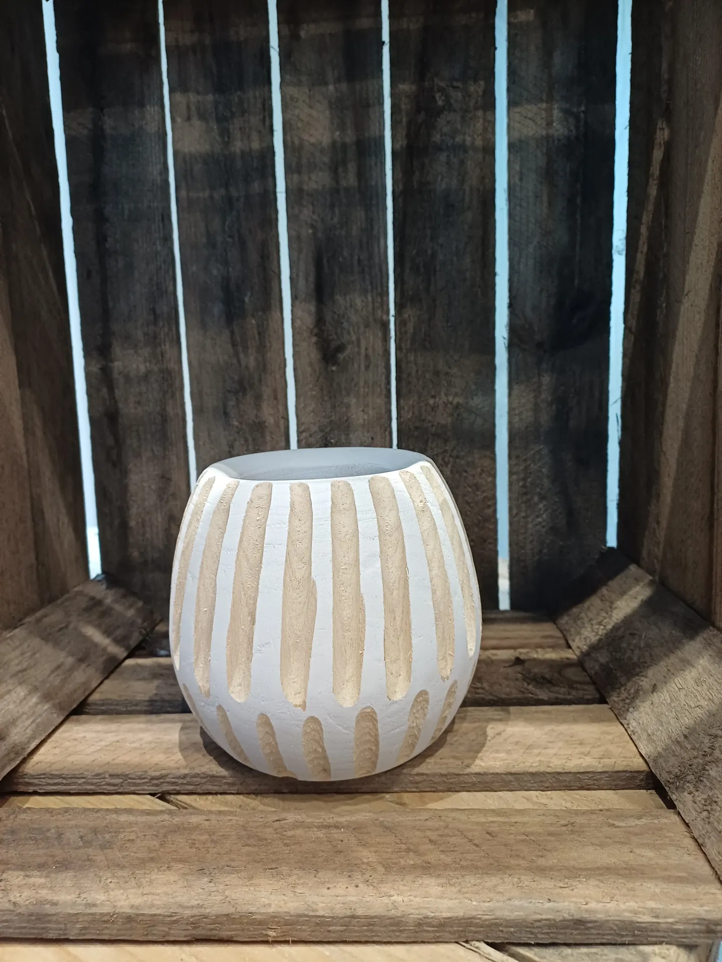 Pot Ying Bois Blanc Small  H14cm