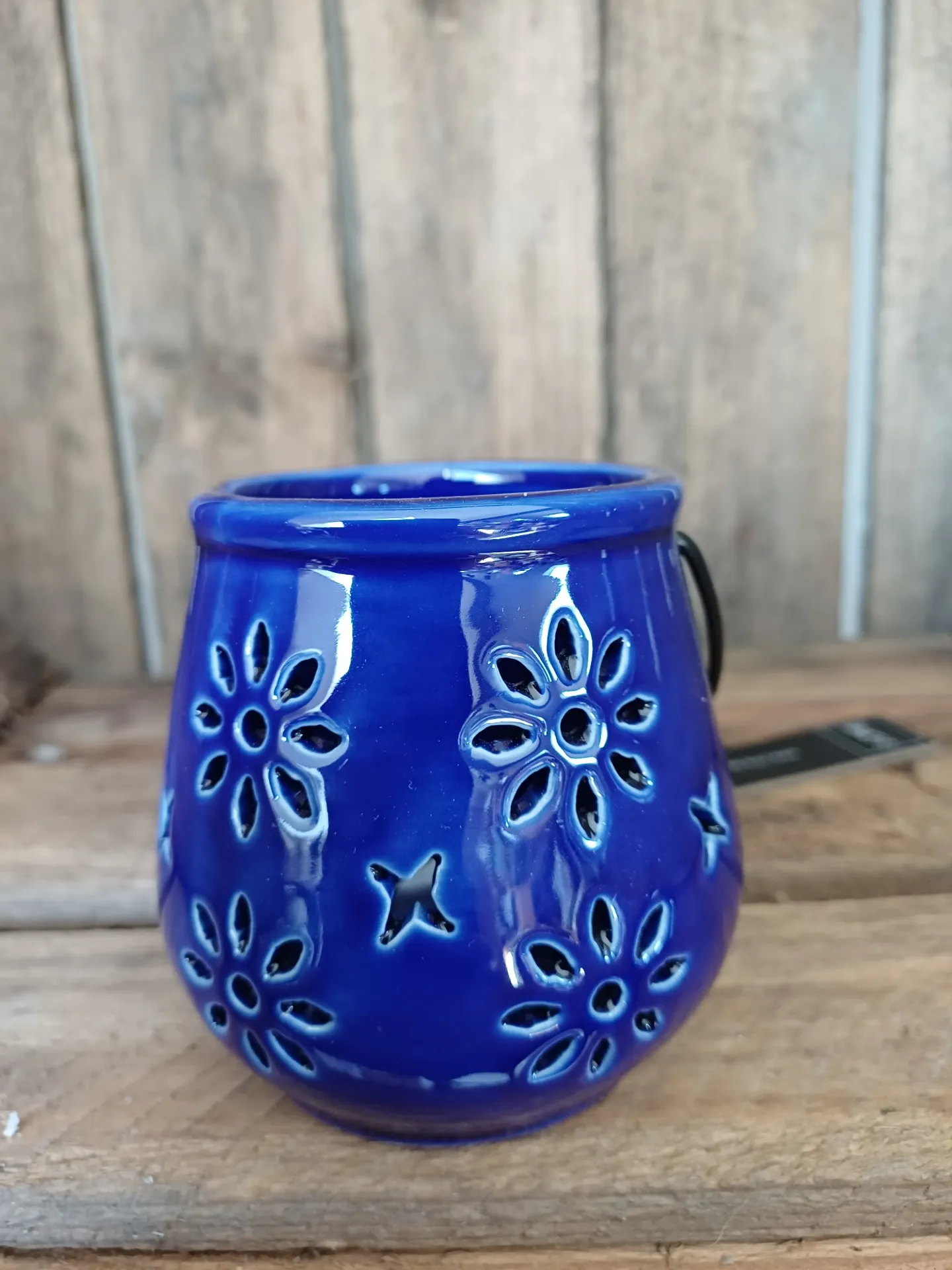 Photopohre Seau Motifs Porcelaine Bleu